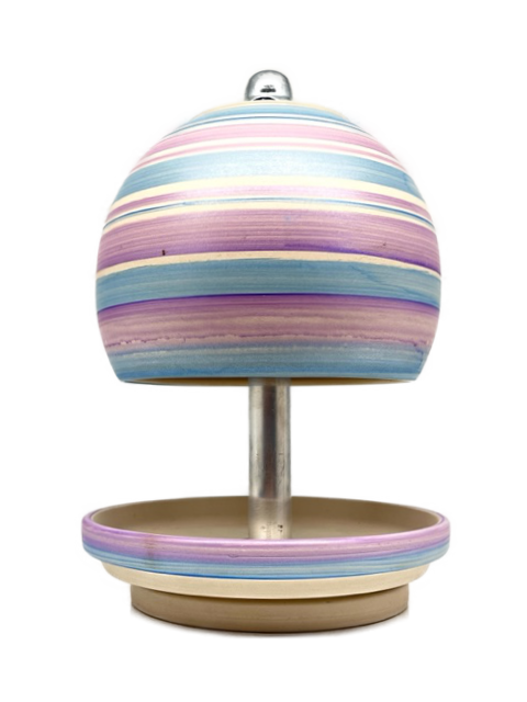 Teelichtlampe HP-TLO Kreativ HANDBEMALT Granit Blaue Lagune L 5 Teelichter, EINZELSTÜCK/UNIKAT