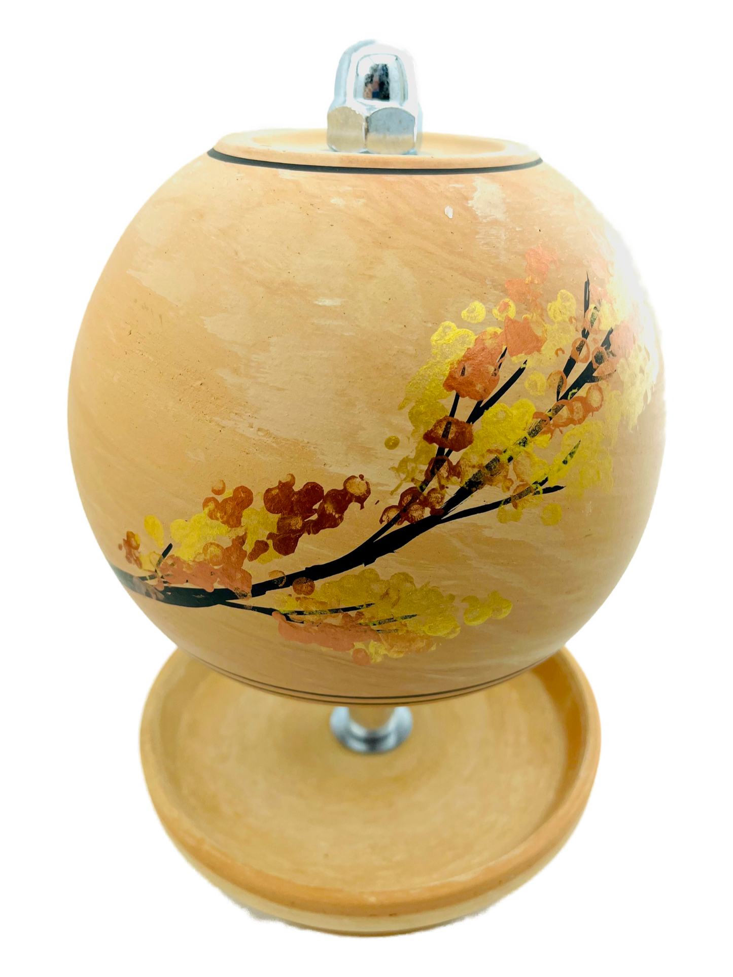 Teelichtlampe HP-TLO Kreativ Blütenträume HANDBEMALT Marbled Herbstblume XL 6 Teelichter