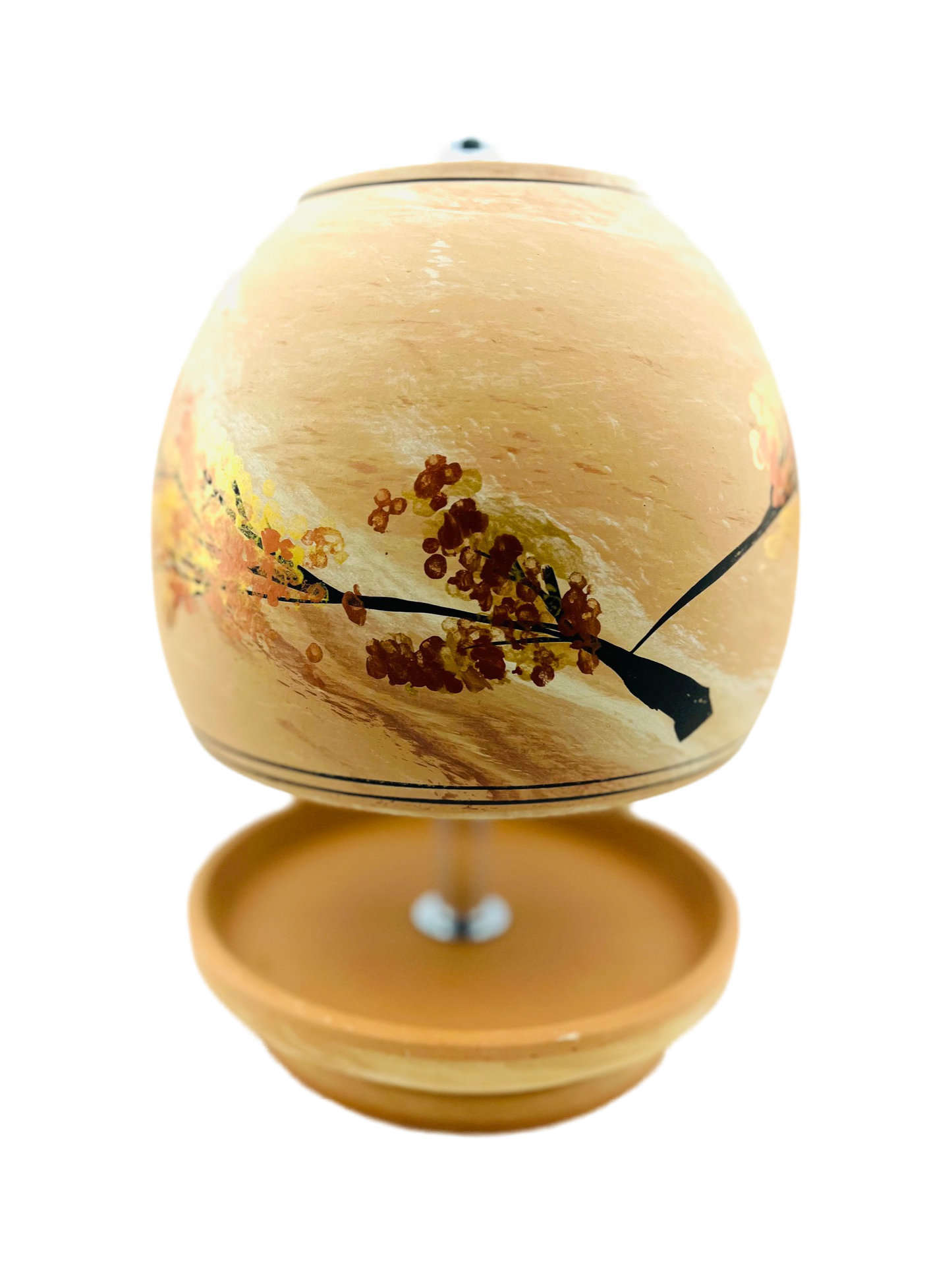 Teelichtlampe HP-TLO Kreativ Blütenträume HANDBEMALT Marbled Herbstblume XXL 7 Teelichter