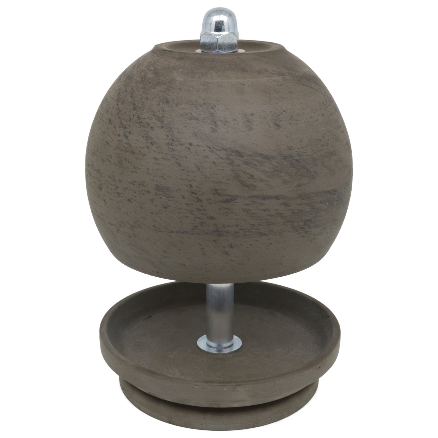 Teelichtlampen - Set "BASALT" in Kugelform, aus schwarzem Ton gebrannt!