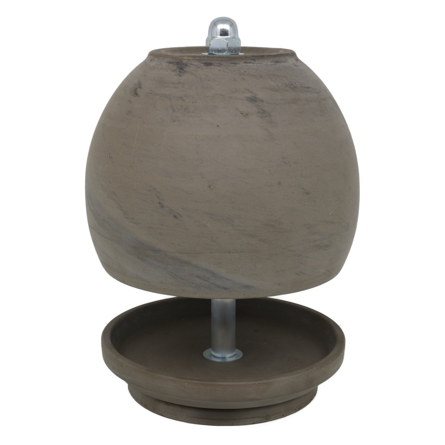 Teelichtlampen - Set "BASALT" in Kugelform, aus schwarzem Ton gebrannt!