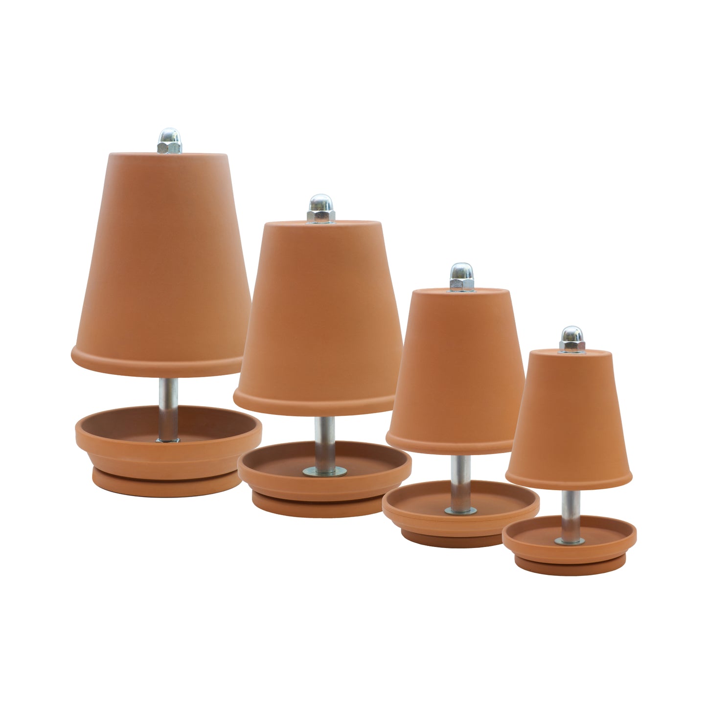 Elegance-4er Set, äußerst elegante Form aus makellosem Terrakotta Pur!