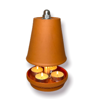 HP-Teelichtlampe - 23cm hoch/13cm breit - 4 Teelichter