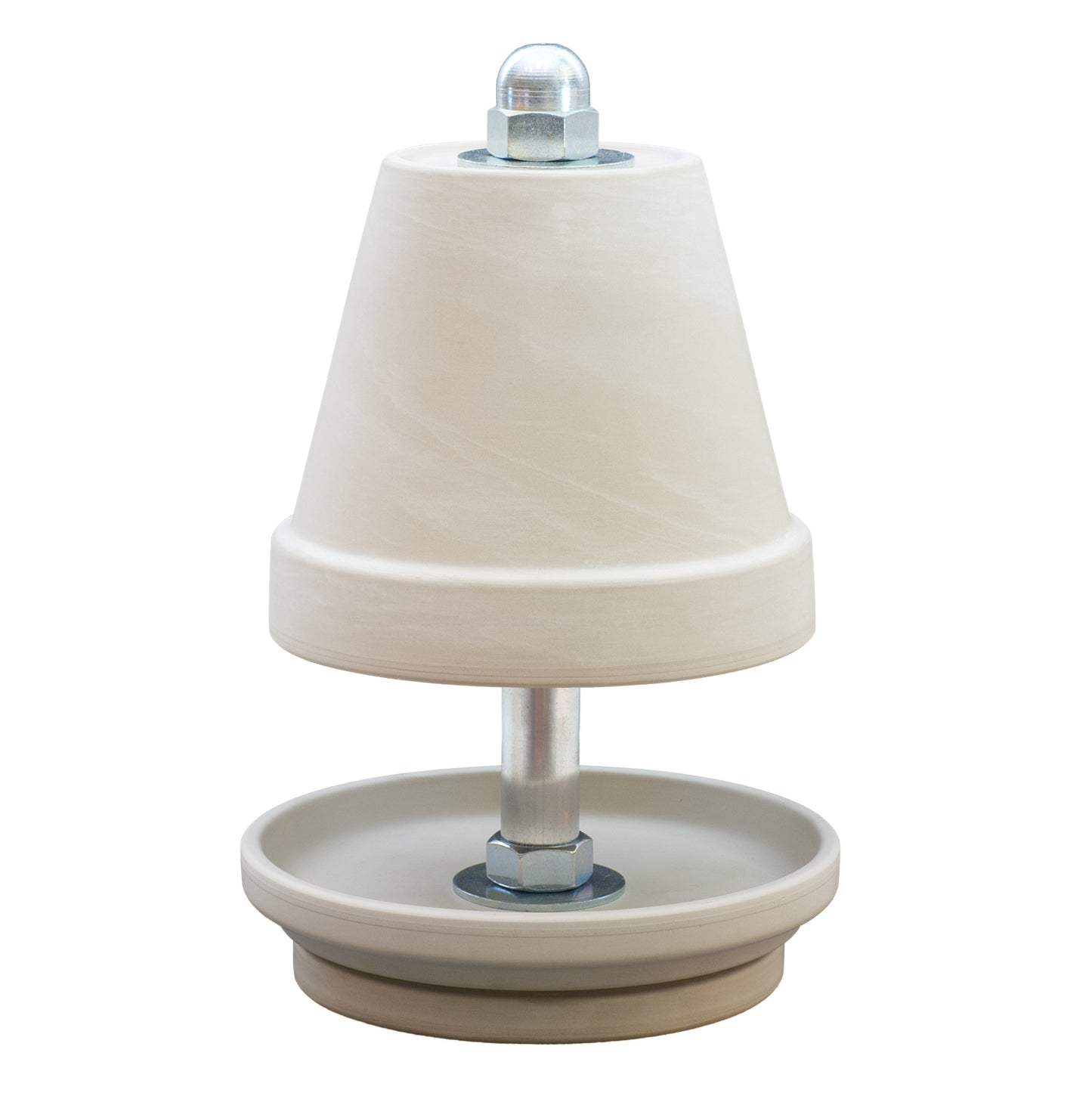 Teelichtlampen, Granit/White, mit zarten Marmorierung!