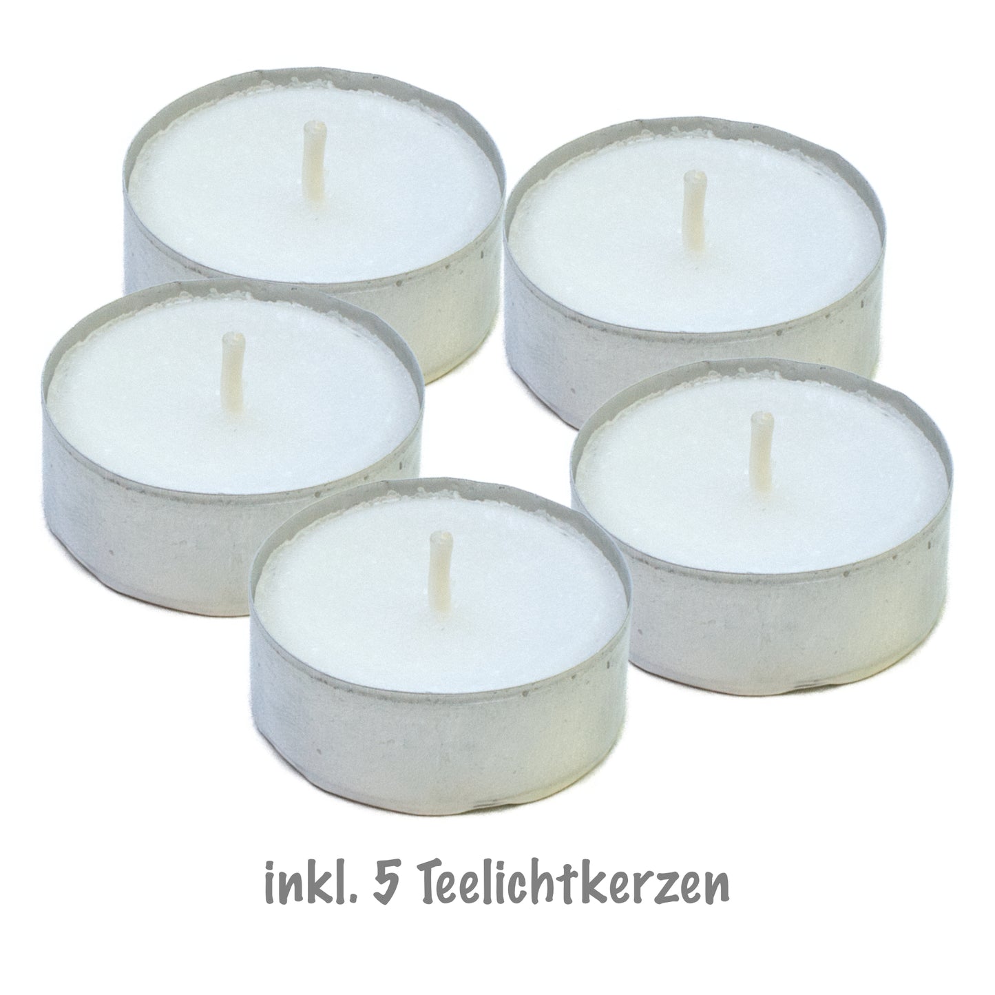 TLO-1-S-23/13-5er - Das A-Modell - Teelichtofen, Teelichtlampe - UNSERE BASICS = ALLE MIT DOPPELGLOCKE