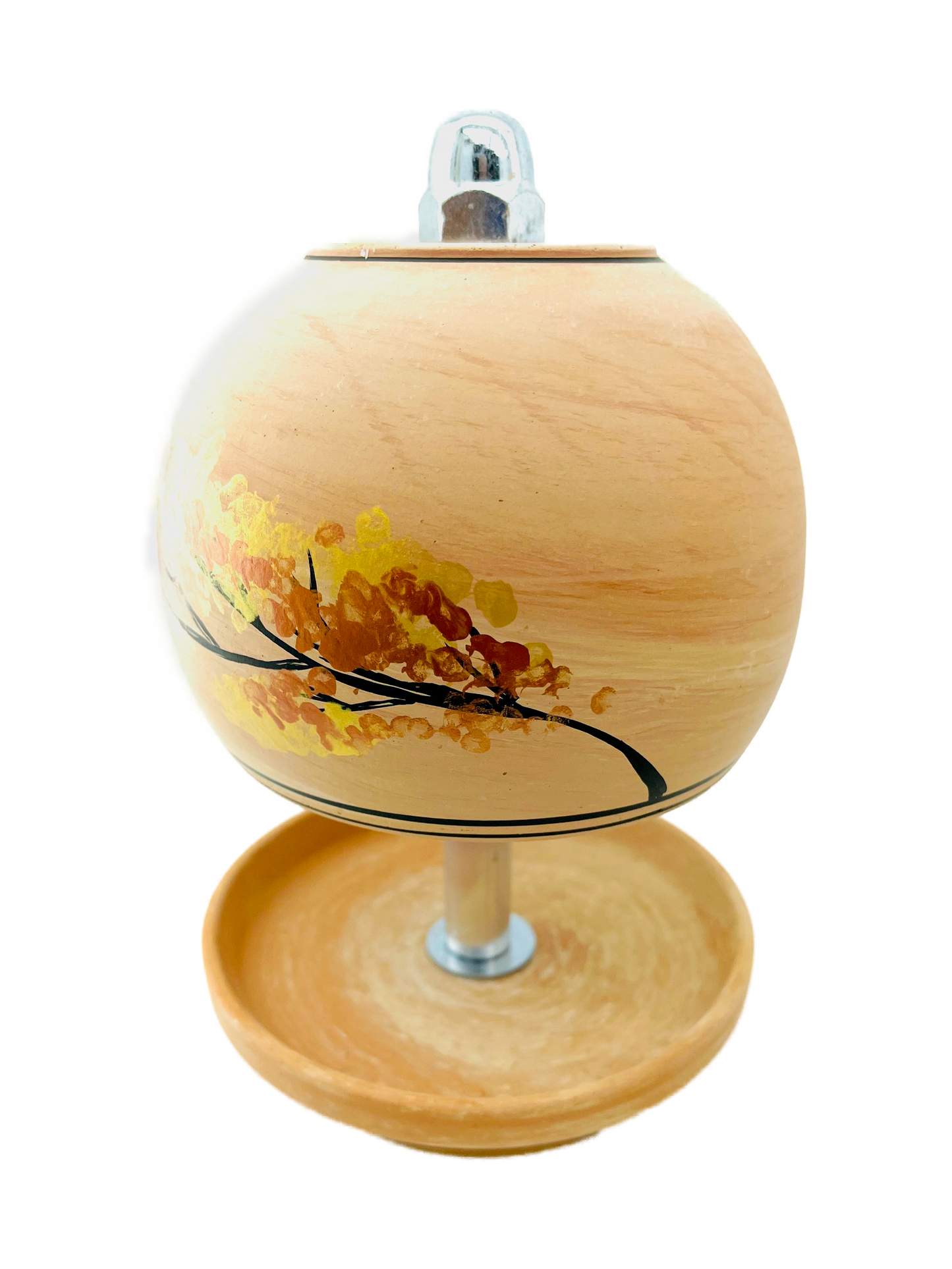Teelichtlampe HP-TLO Kreativ Blütenträume HANDBEMALT Marbled Herbstblume L 5 Teelichter