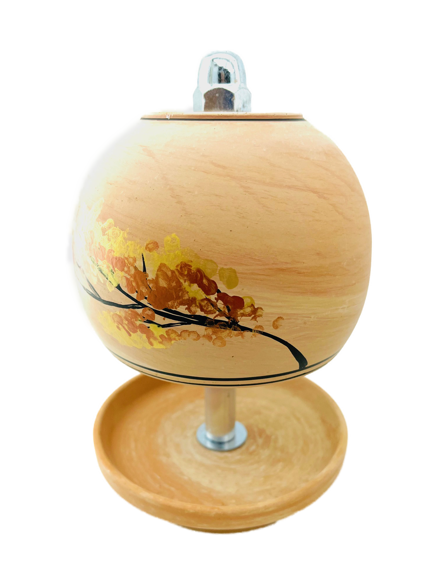 Teelichtlampe HP-TLO Kreativ Blütenträume HANDBEMALT Marbled Herbstblume L 5 Teelichter