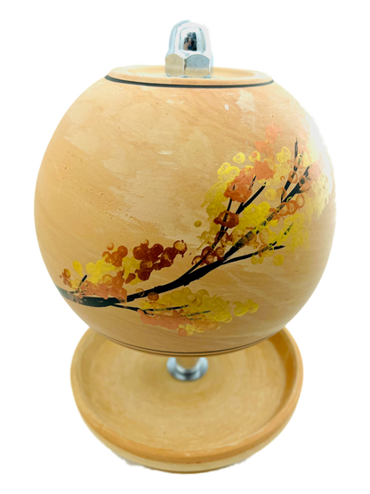 Teelichtlampe HP-TLO Kreativ Blütenträume HANDBEMALT Marbled Herbstblume XL 6 Teelichter