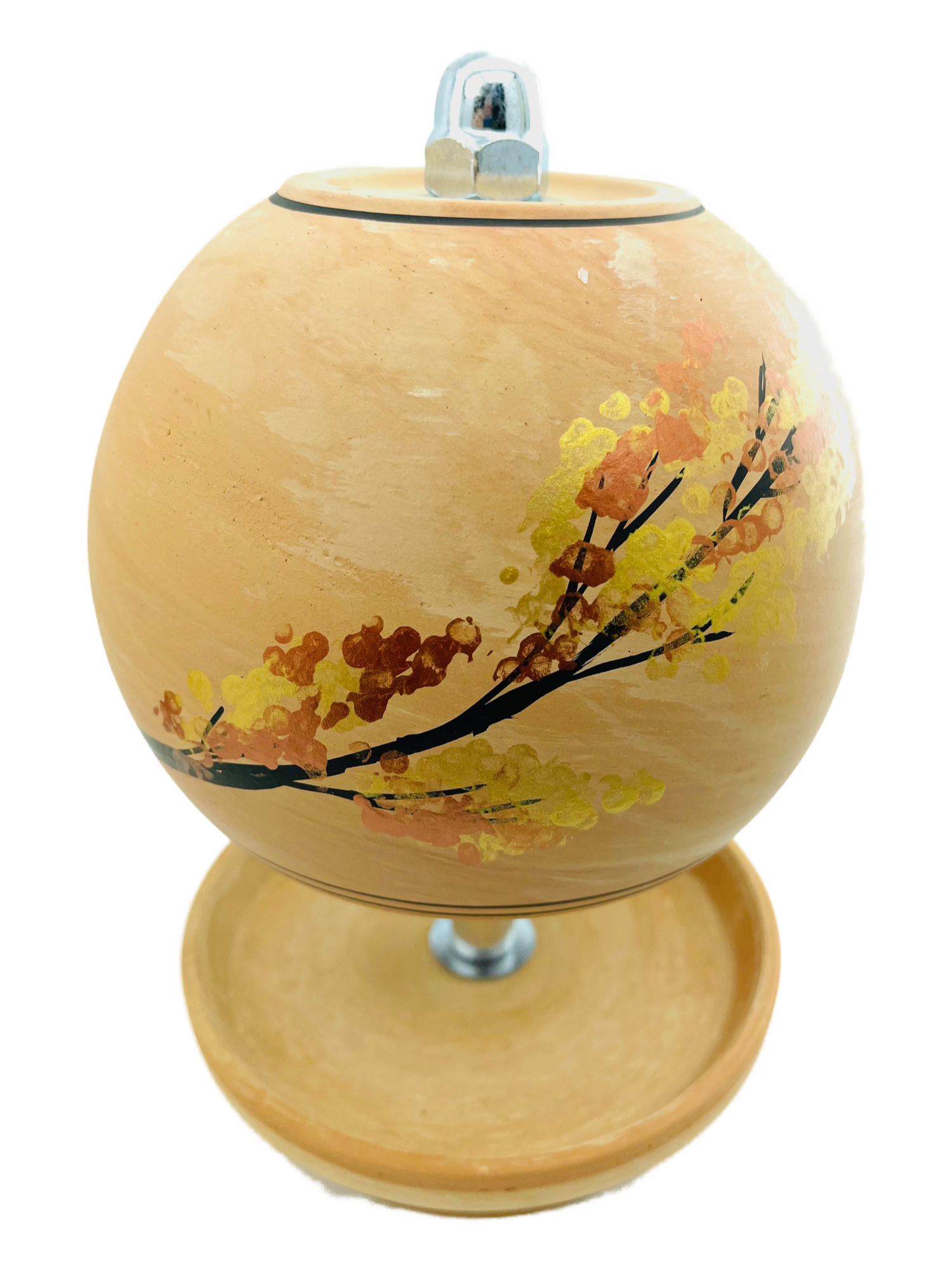 Teelichtlampe HP-TLO Kreativ Blütenträume HANDBEMALT Marbled Herbstblume XL 6 Teelichter