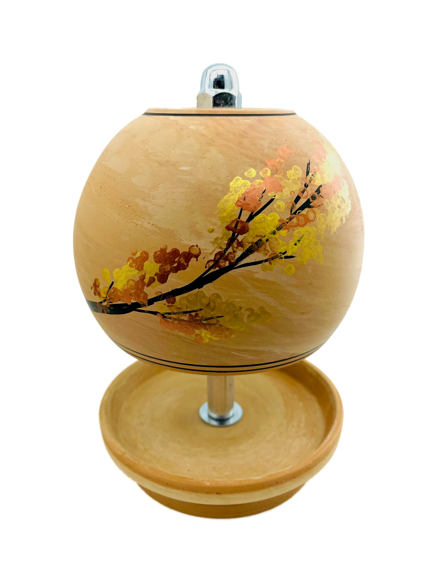 Teelichtlampe HP-TLO Kreativ Blütenträume HANDBEMALT Marbled Herbstblume 3er-Set Trio