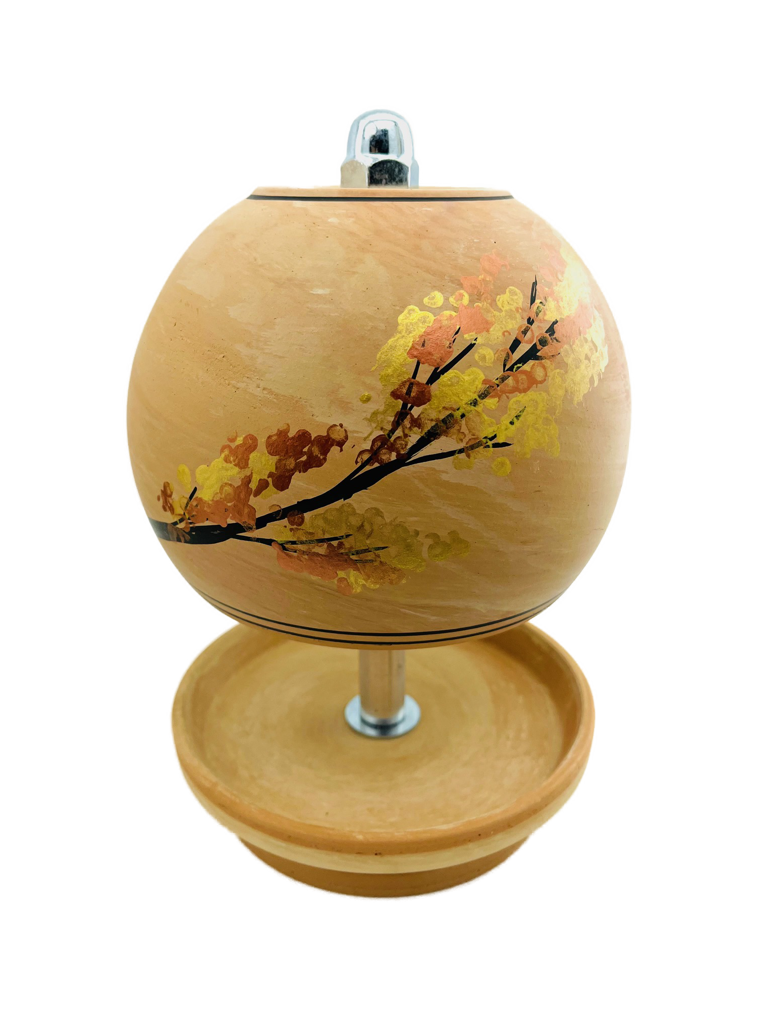 Teelichtlampe HP-TLO Kreativ Blütenträume HANDBEMALT Marbled Herbstblume XL 6 Teelichter