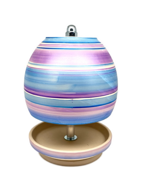 Teelichtlampe HP-TLO Kreativ HANDBEMALT Granit Blaue Lagune XXL 7 Teelichter