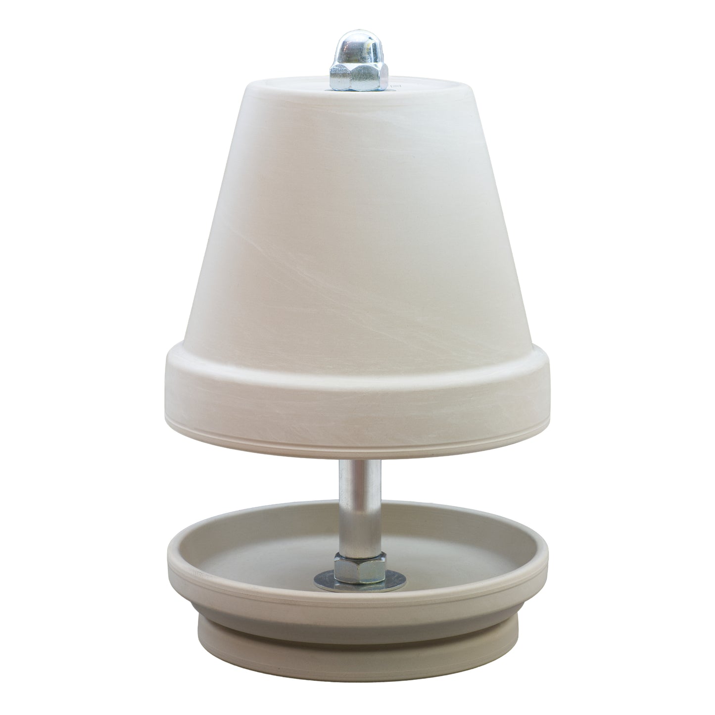 HP-TLO-NTS-White, Teelichtofen/Teelichtlampe, aus weißem Granit gefertigt, mit einer zarten Marmorierung! Im Komplett-Set GEWALTIG