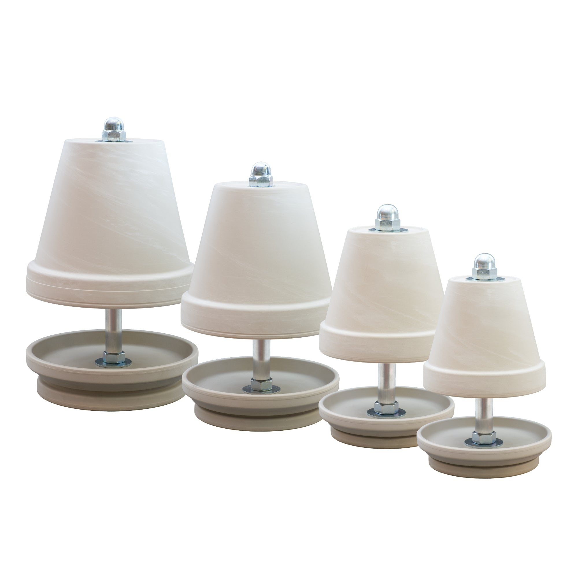 Teelichtlampen, Granit/White, mit zarten Marmorierung!