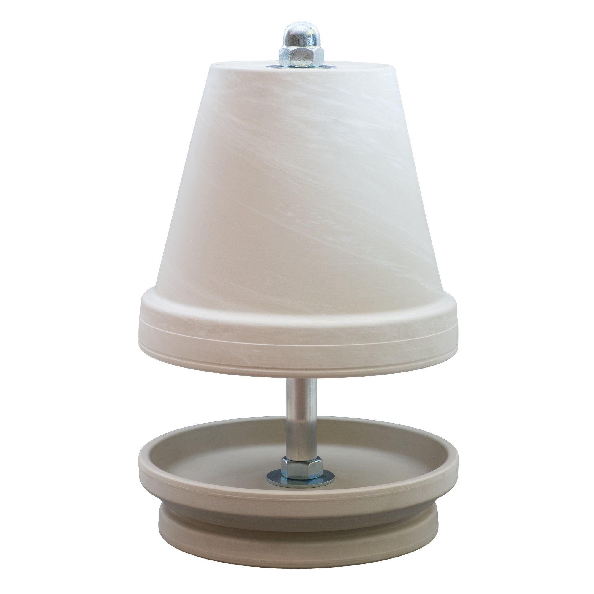 Teelichtlampen, Granit/White, mit zarten Marmorierung!