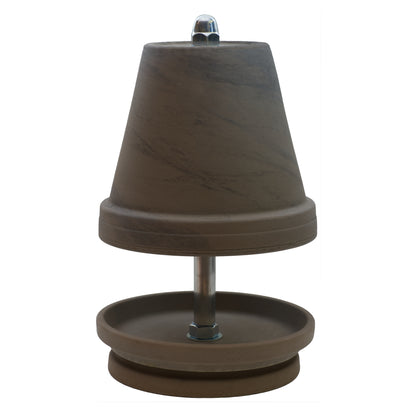 HP-TLO-NTS-B-Black -  Teelichter Teelichtofen/Teelichtlampe, aus schwarzem Ton gebrannt, mit einer zarten Marmorierung! Im Komplett-Set GEWALTIG